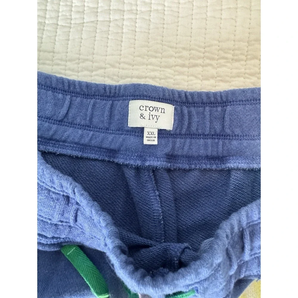Crown & Ivy Women XXL Tie Dye Sweat‎ Shorts Multi Color French Terry Drawstring